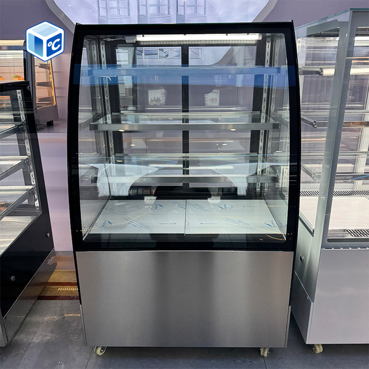 Glass Cabinet Display - 2단 상업용 케이크 디스플레이 냉장고 팬