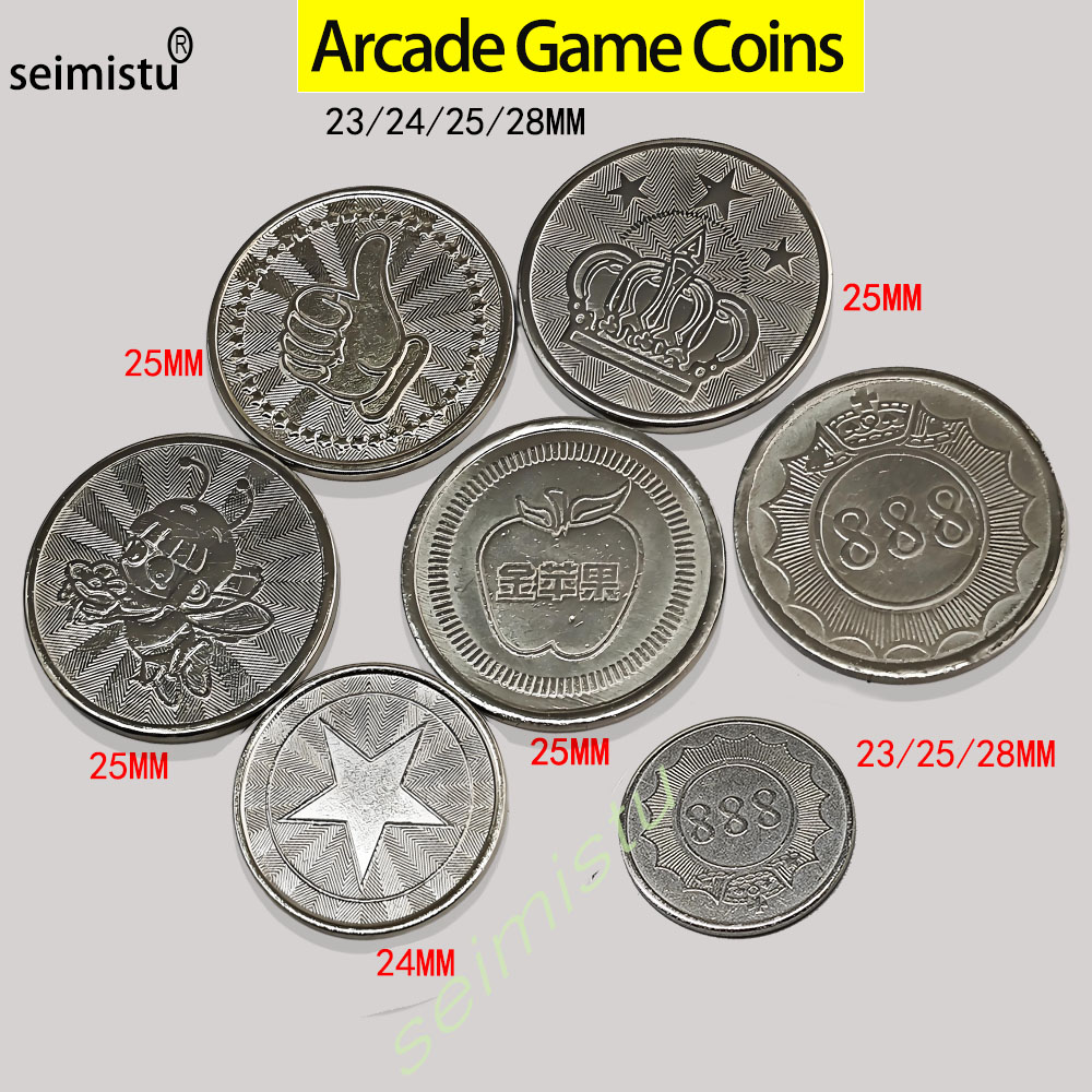 Vending Arcade Games - 100개 스테인레스 스틸 23/24/25mm 토큰 크라운
