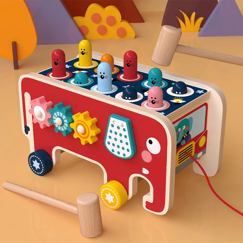 Whack A Mole Arcade - BabyToys bebe 유아 어린이 나무 재미있는