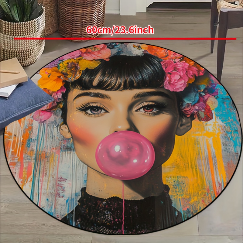 꽃무늬 머리카락을 가진 여성 그라피티 아트 핑크 버블검 - Bubble Gum Machine 리뷰 및 가격