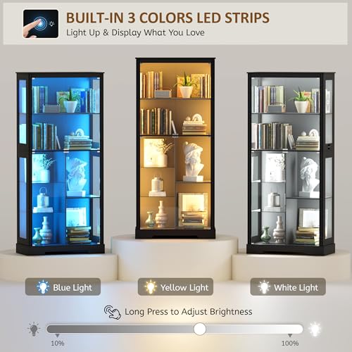 71인치 유리 진열장(RGB 조명 포함, 수집품용) - - Glass Cabinet Display 리뷰 및 가격