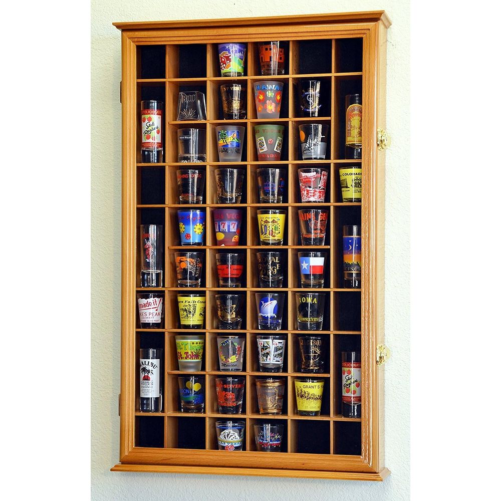 54개 샷잔 보관함/진열장/벽걸이형 캐비닛 (자외선 차 - Glass Cabinet Display 리뷰 및 가격