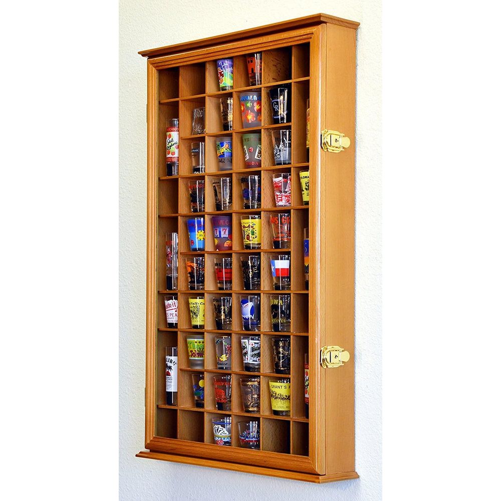 54개 샷잔 보관함/진열장/벽걸이형 캐비닛 (자외선 차 - Glass Cabinet Display 리뷰 및 가격